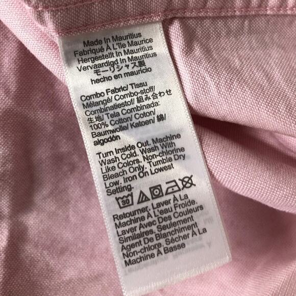 J. Crew Slim Flex Oxford Shirt Button Up Long Sleeve Resort Pink White NWT Large - Picture 7 of 9